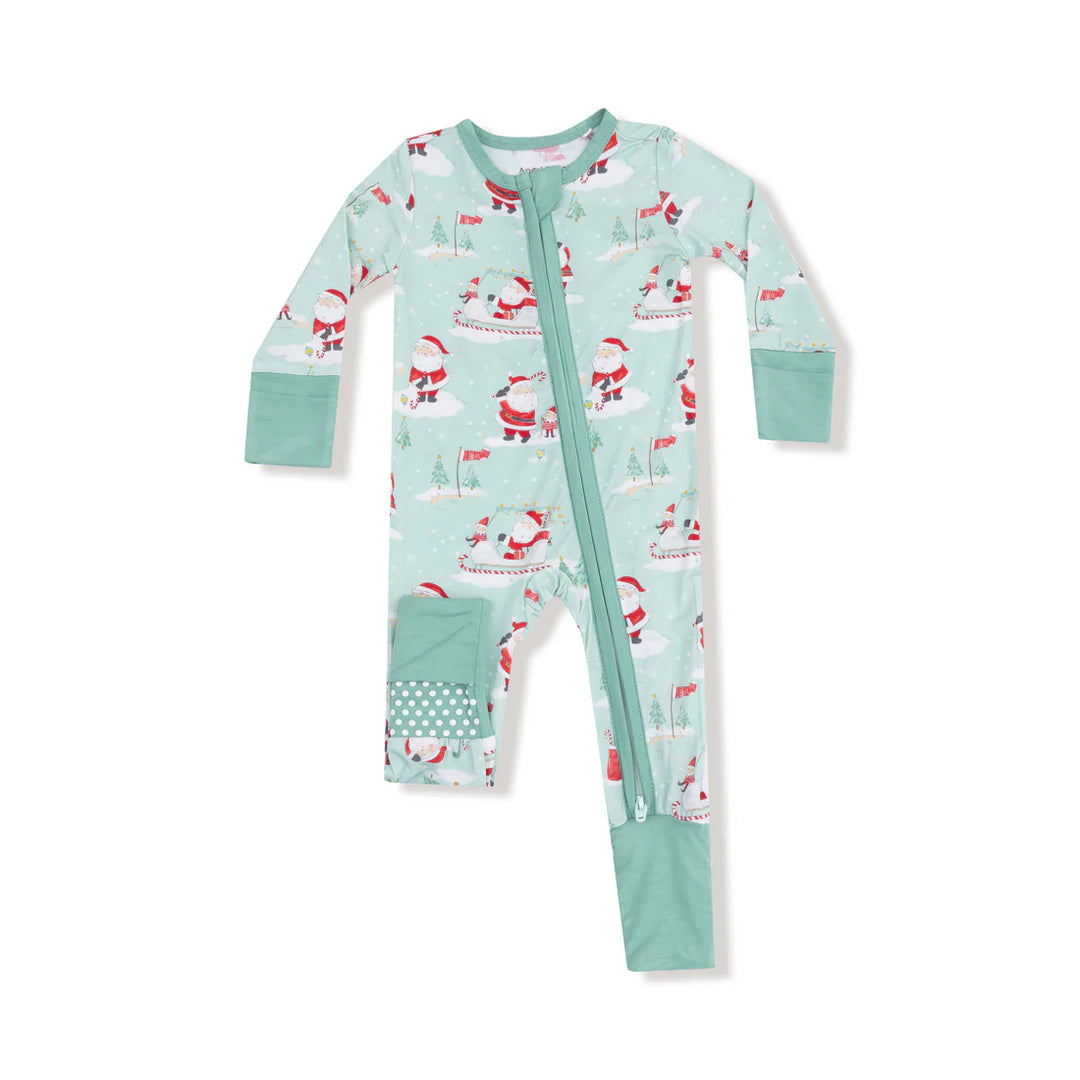 golfing santa and elves romper