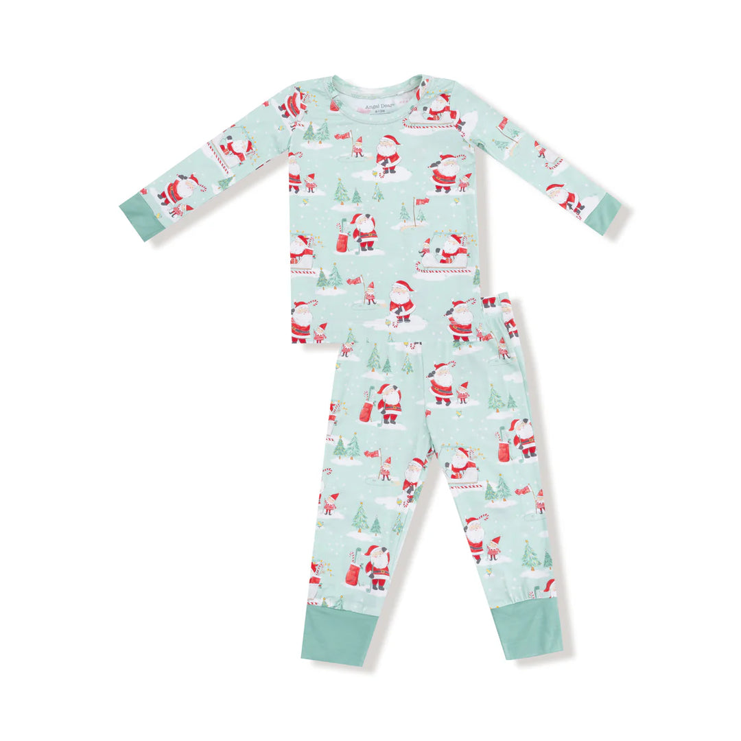 golfing santa and elves loungewear set