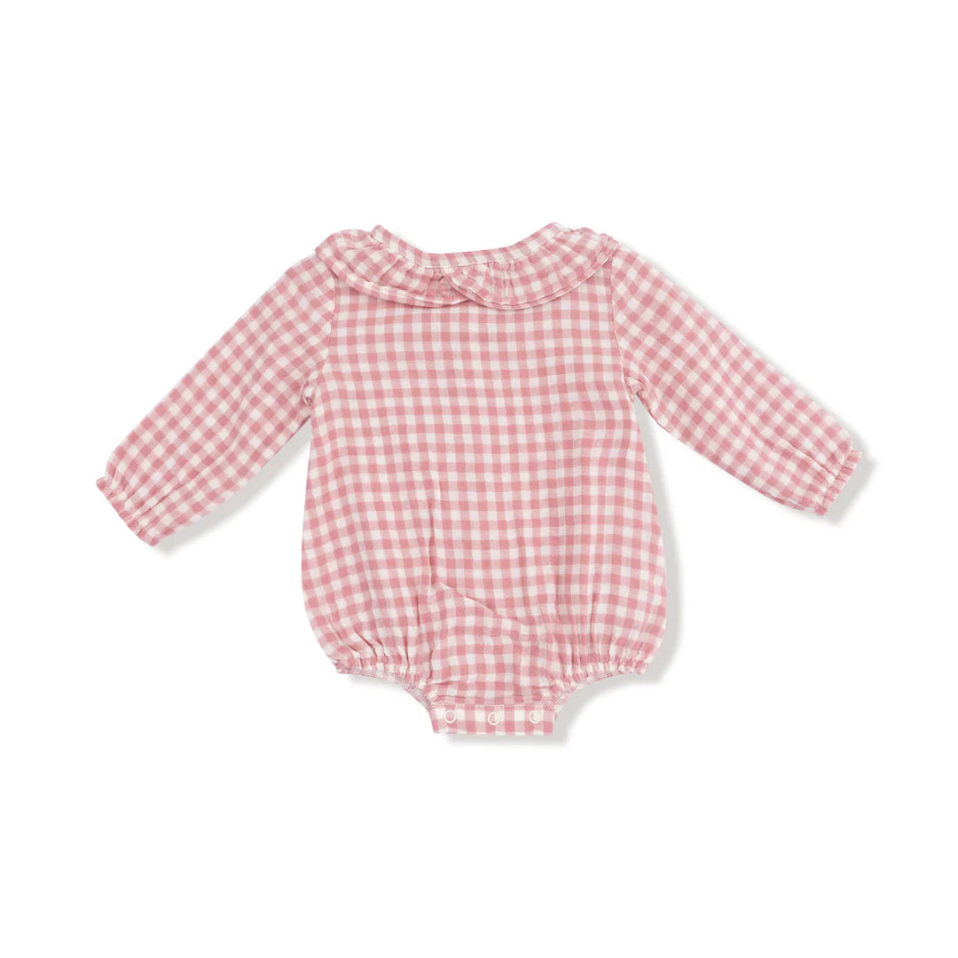rose pink plaid bubble