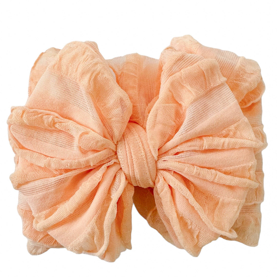 Peach Ruffled Headband