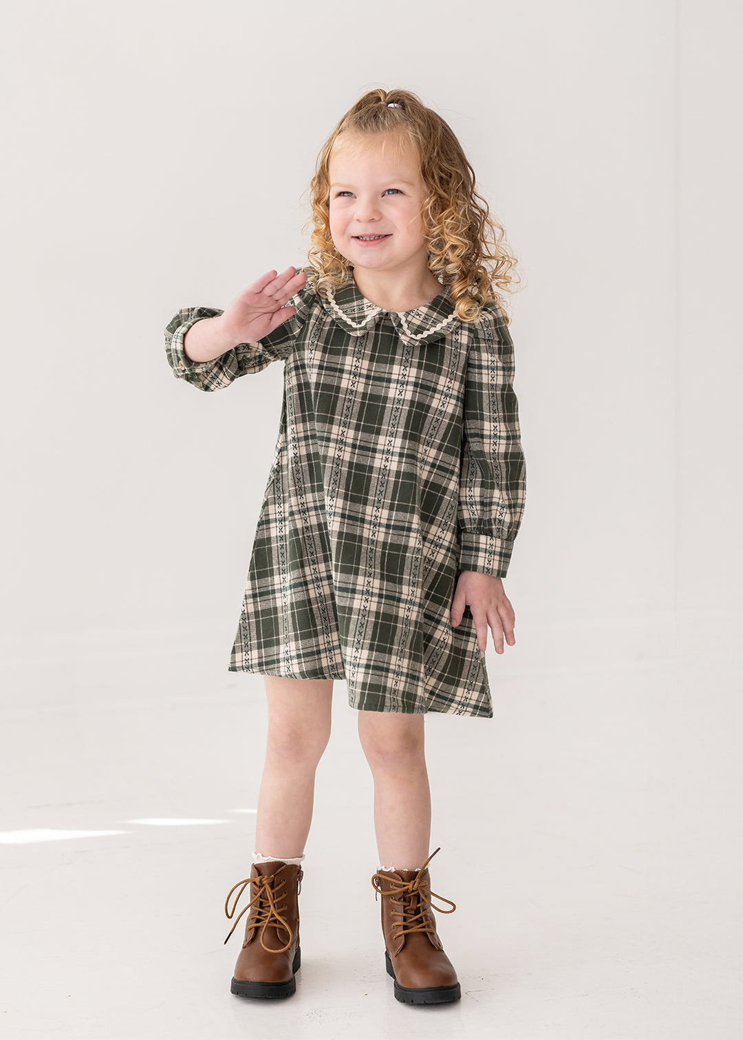 Plaid & Pine Dress - Mabel & Honey