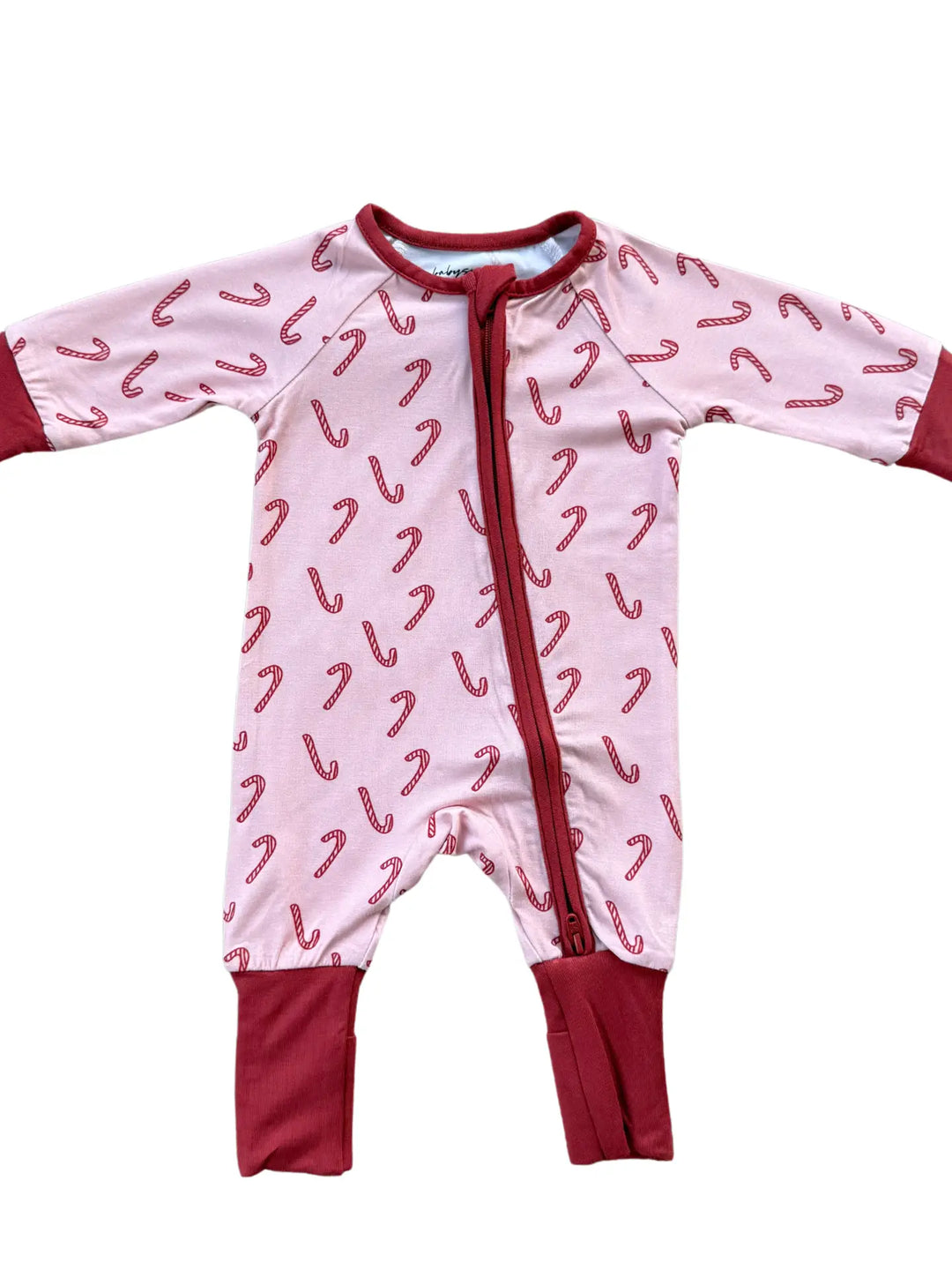 Candy Cane Convertible Footie Pajamas