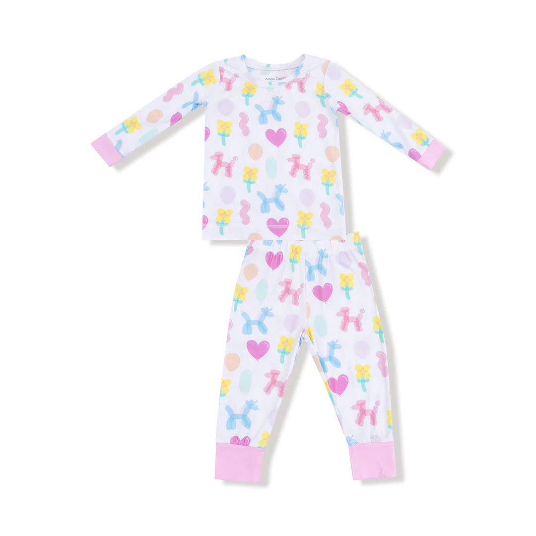Hot Pink Balloon Animals - 2 Piece Pajama
