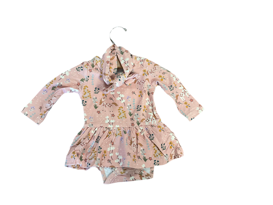 Girls Bodysuit Dress Set