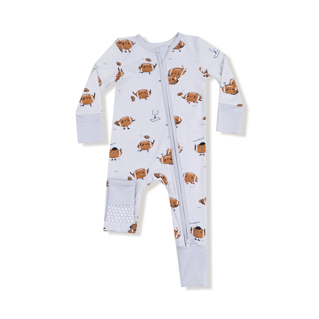 Footballs Playing - 2 Way Zipper Romper