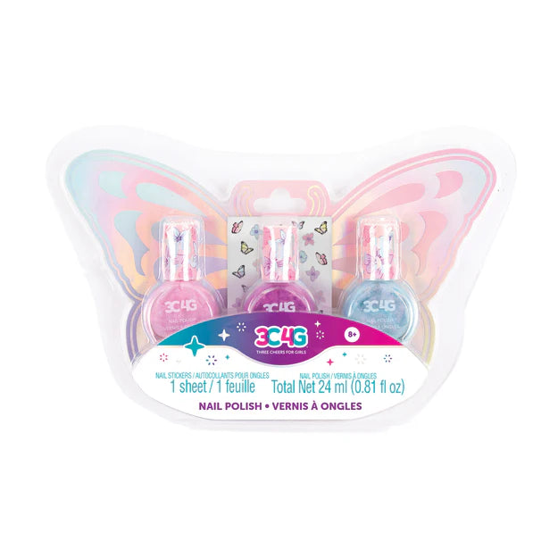 Butterfly nail polish trio