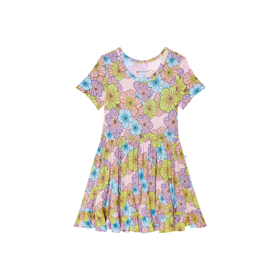 Kourtney- Short Sleeve Ruffled Twirl Dress