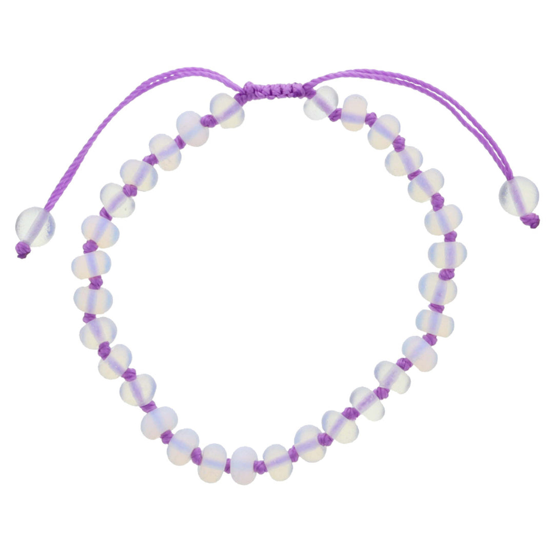 Lavender Knotted Beaded Bracelet