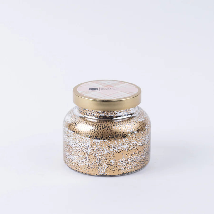 Sweet Grace Mercury Glass Jar Candle