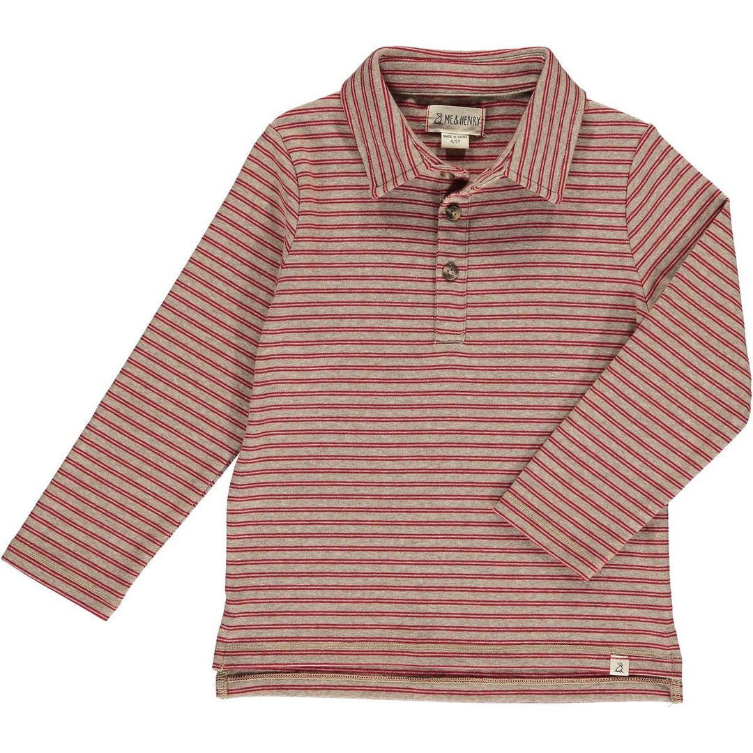 Midway Polo - Red Double Stripe