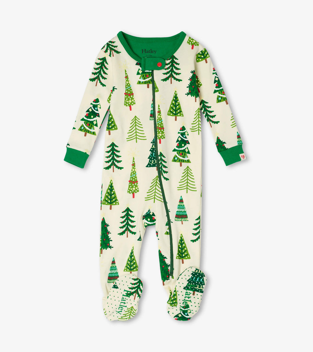 Christmas Trees - Glow in the dark footed coverall