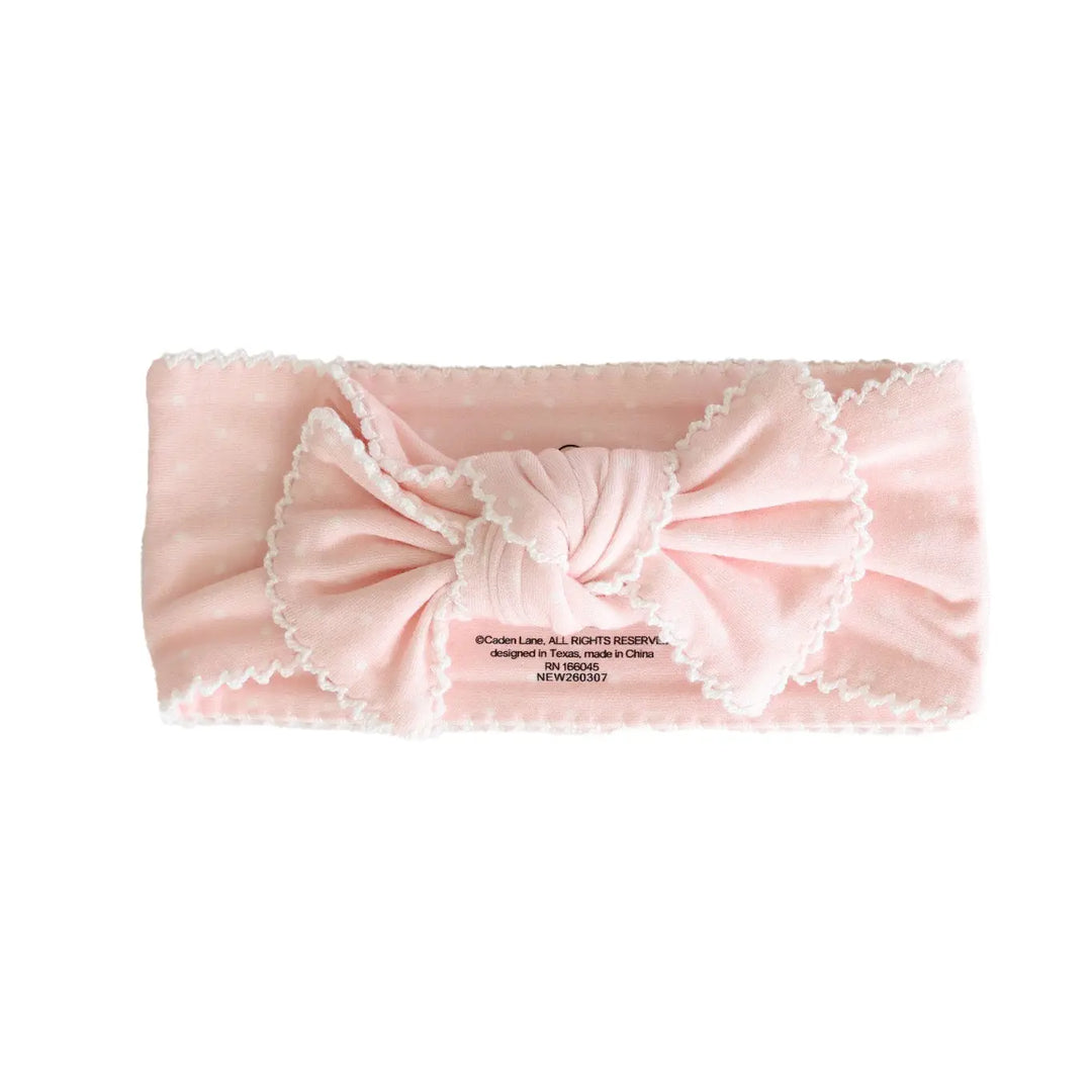 Bow Headband- Picot Trim