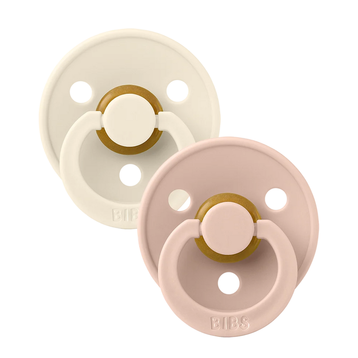 BIBS Pacifier Colour 2 Pack Latex Ivory/Blush