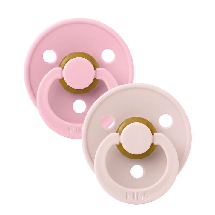BIBS Pacifier Colour 2 Pack Latex Petal/ Baby Pink