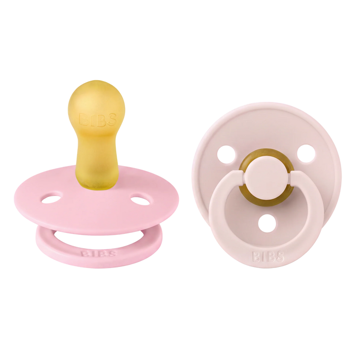 BIBS Pacifier Colour 2 Pack Latex Petal/ Baby Pink