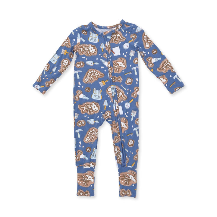 Glow in the Dark Dino Dig Convertible Zip Romper