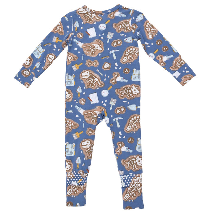 Glow in the Dark Dino Dig Convertible Zip Romper