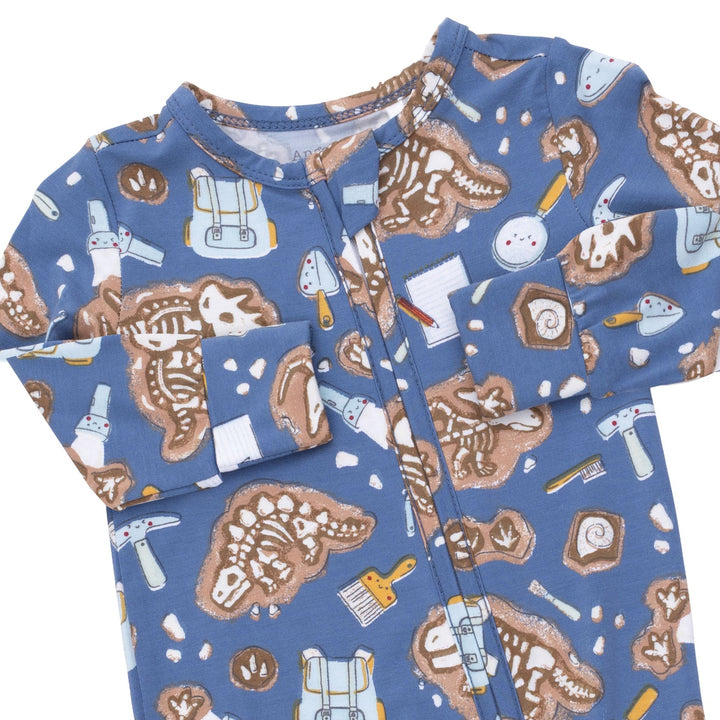 Glow in the Dark Dino Dig Convertible Zip Romper