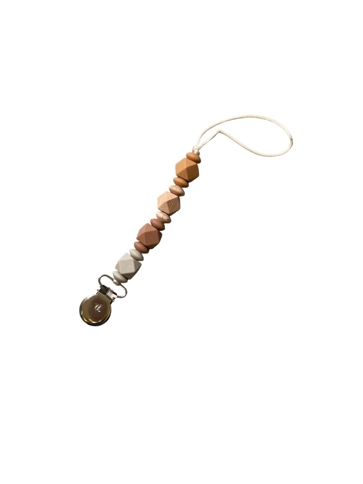 Pacifier / Toy Clip - Jewel - Petite: Taupe