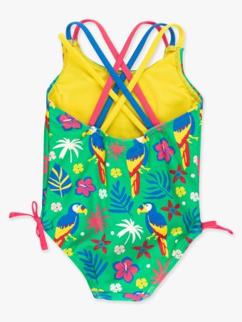 Parrot Palms Cross-Back One Piece Swimsuit