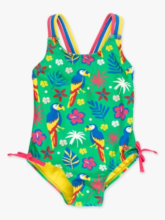 Parrot Palms Cross-Back One Piece Swimsuit