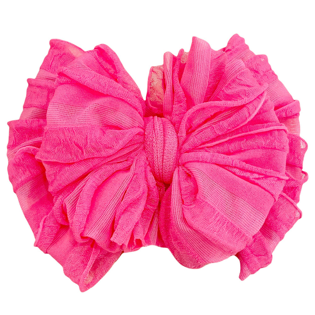 Neon Pink | Ruffled Baby Headband