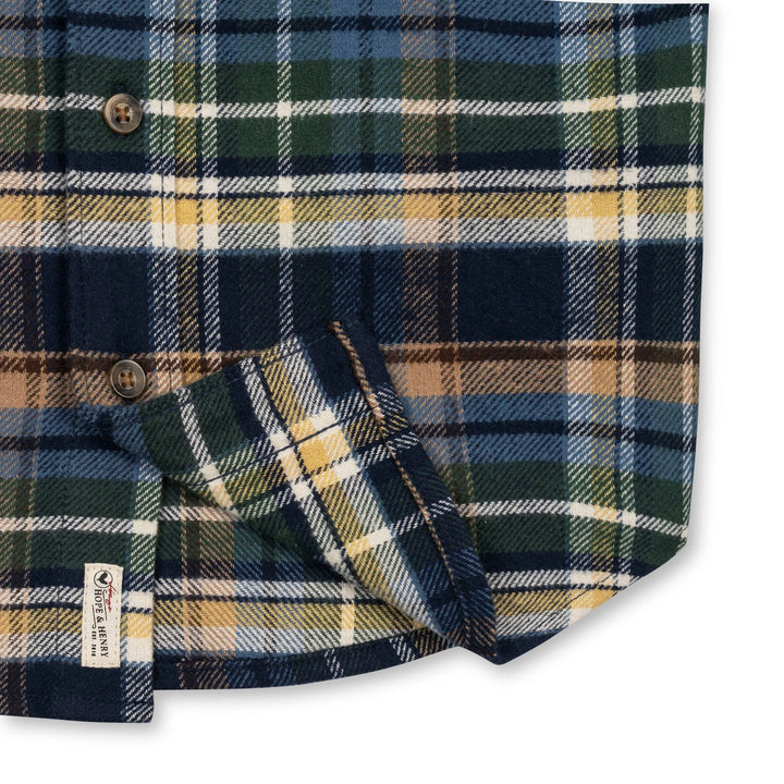 Navy Plaid Flannel Shirt