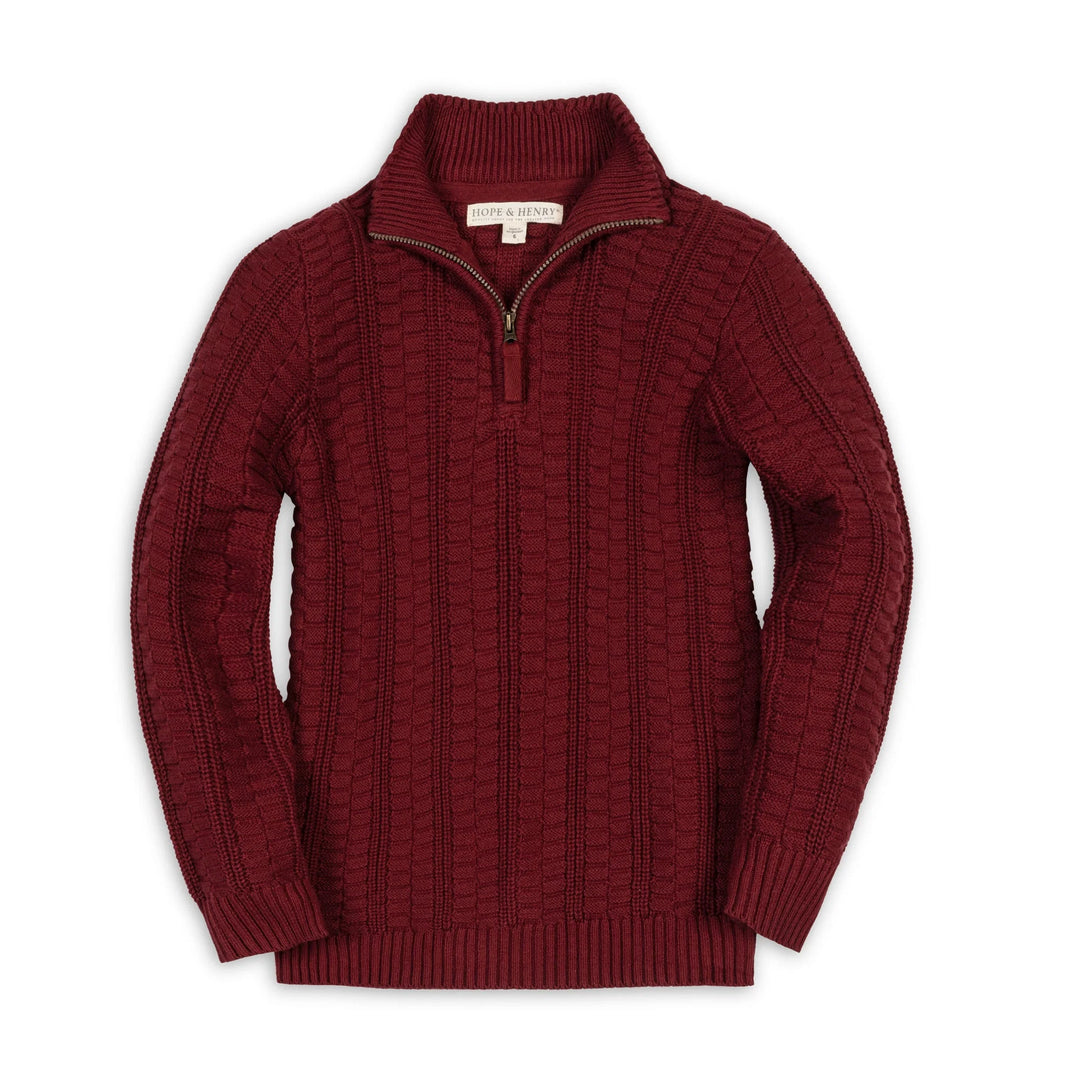 Half Zip Cable Sweater