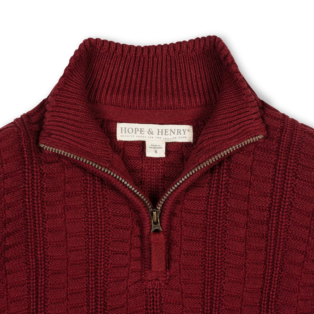 Half Zip Cable Sweater