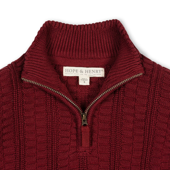 Half Zip Cable Sweater