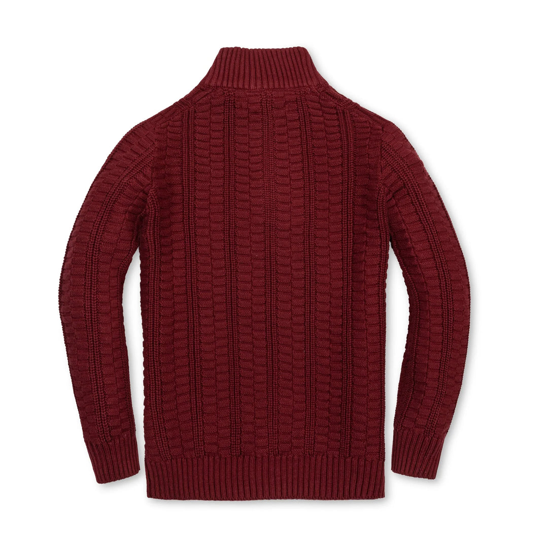 Half Zip Cable Sweater