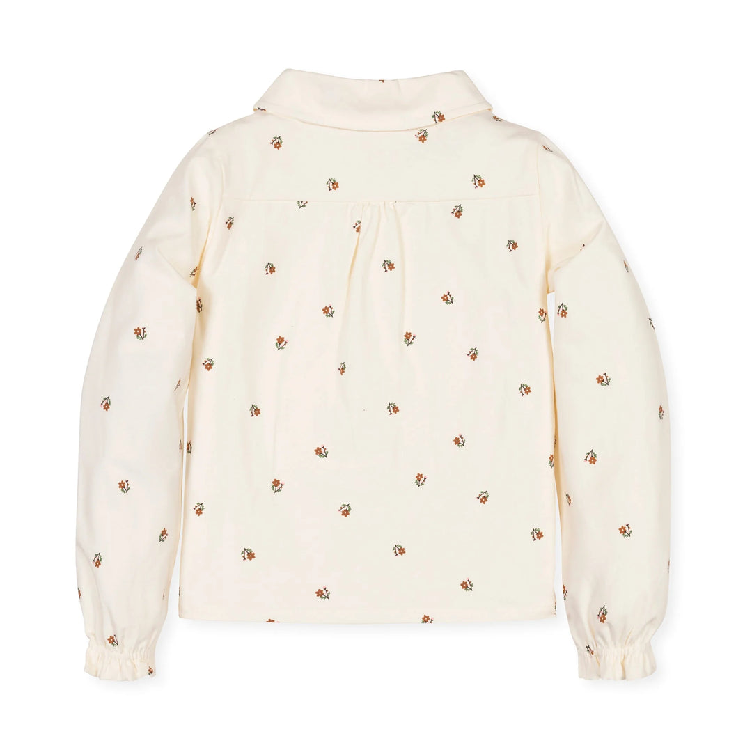 Floral Peter Pan Collar Knit Top