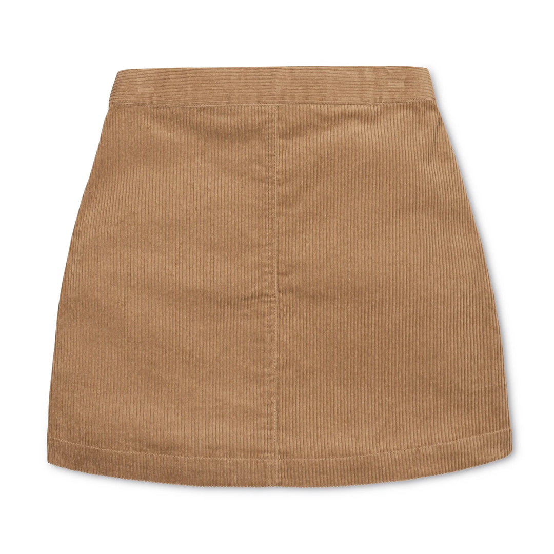 Corduroy Button Front Skirt