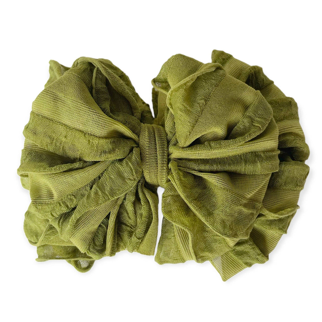 Olive Green | Ruffled Baby Headband