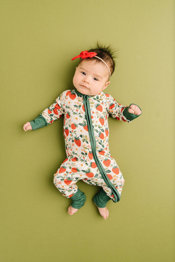 Vintage Strawberry Bamboo Convertible Sleeper