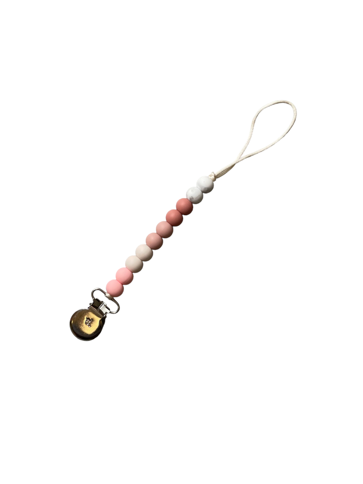 Molly Petite Pacifier/Toy Clip: Baby Pink