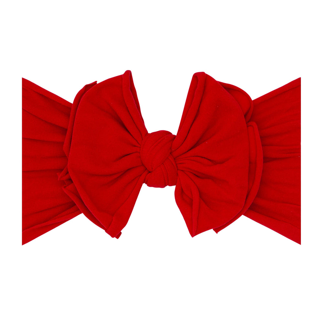 FAB-BOW-LOUS® soft nylon/spandex bow headband: cherry red