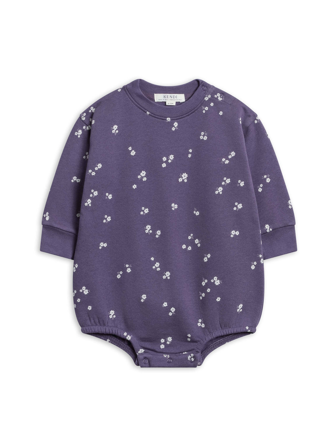 Jamie Fleece Bubble Romper - Posey Floral: 6-12M