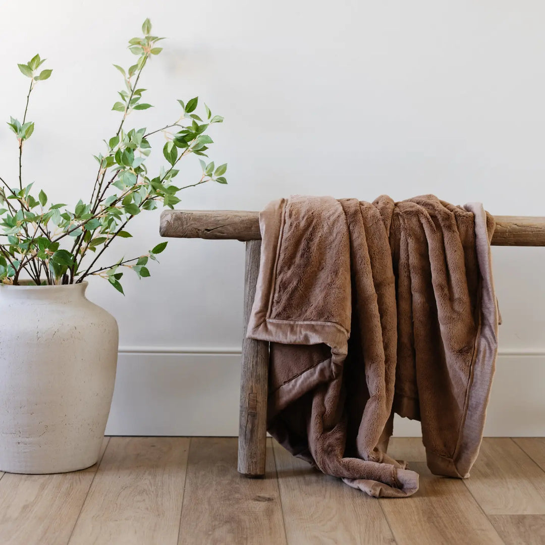 Lush Receiving Blanket- Hazelnut