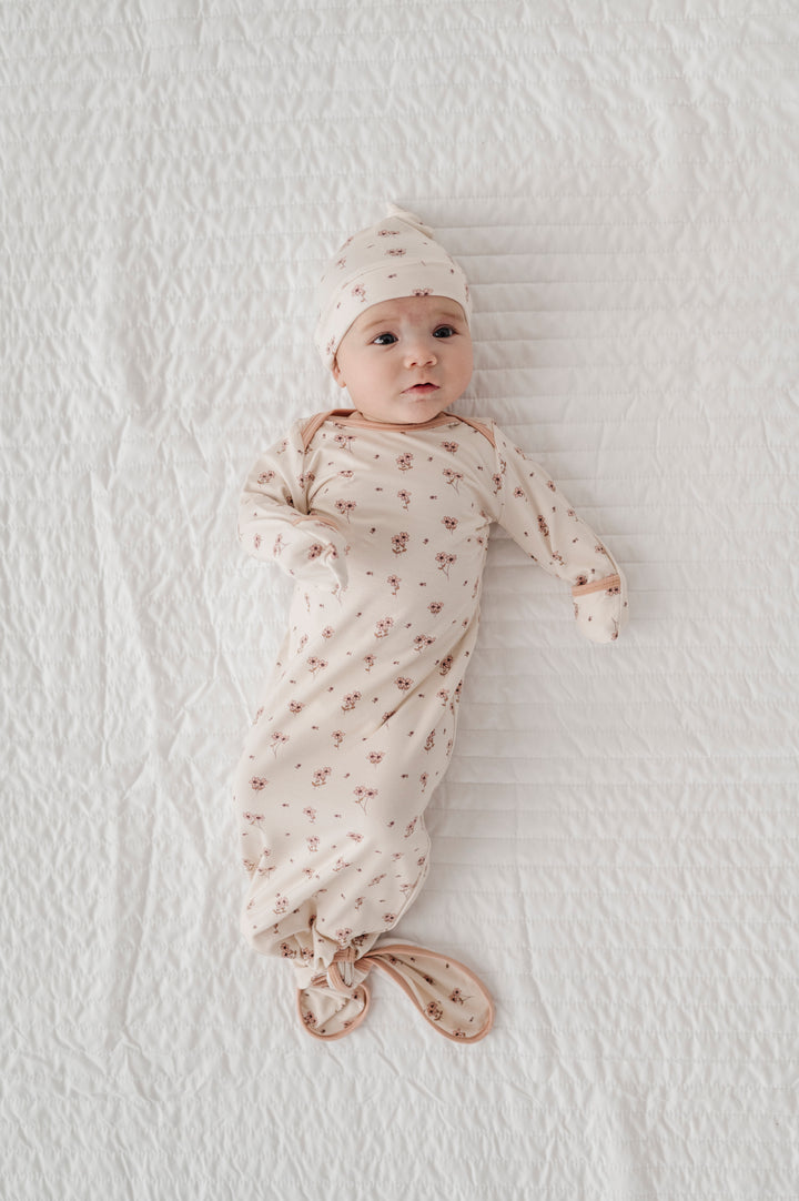 Mini Floral Knotted Sleeper Set