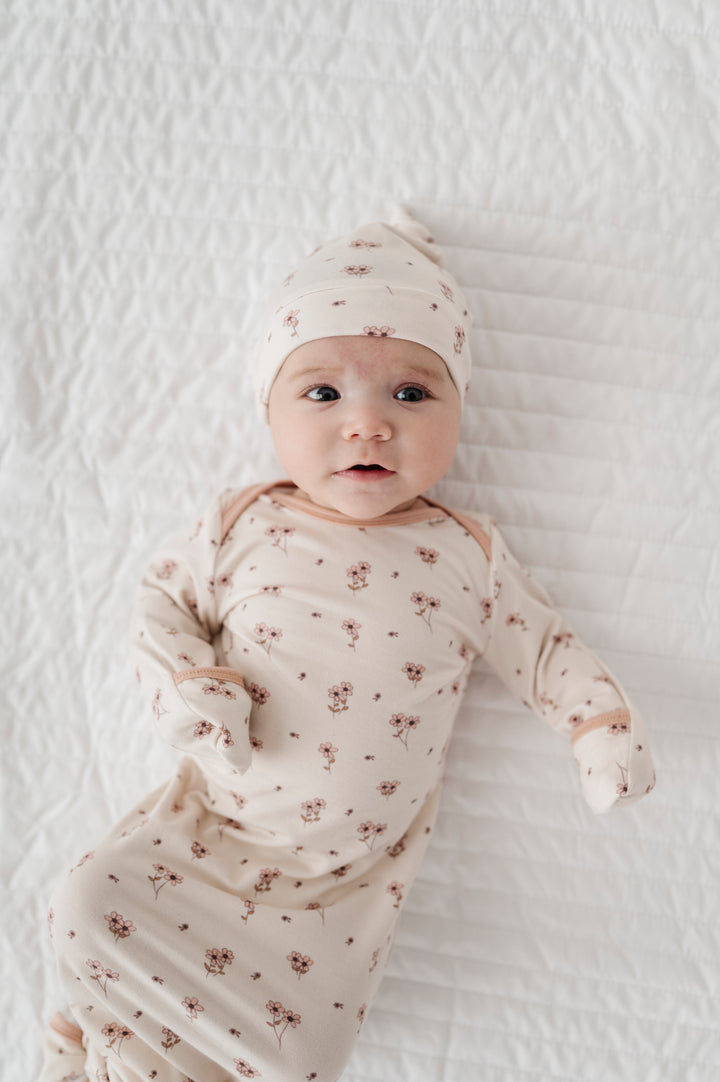 Mini Floral Knotted Sleeper Set