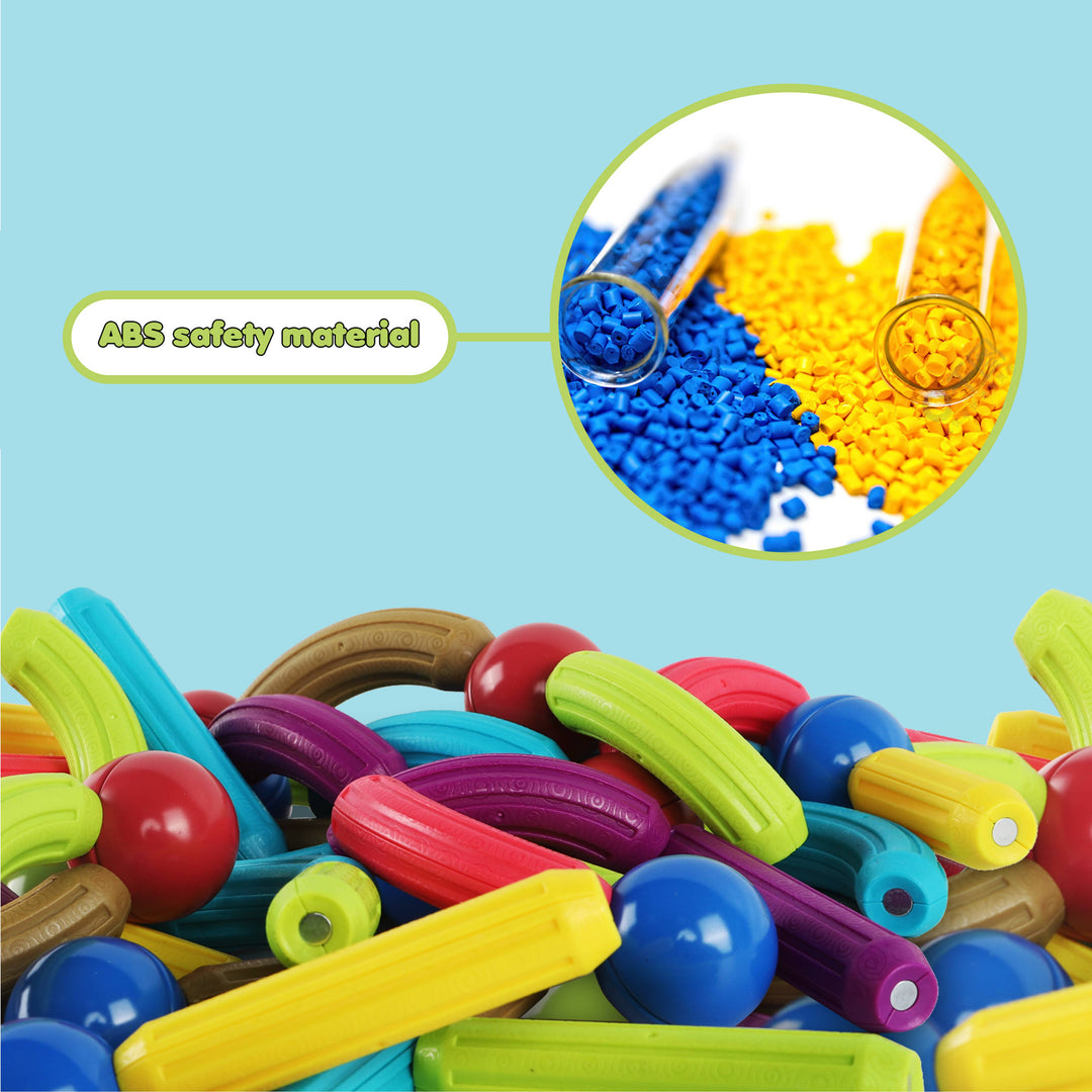 PicassoTiles 50 Piece Magnetic Stick Stacking Construction: MULTI-COLOR