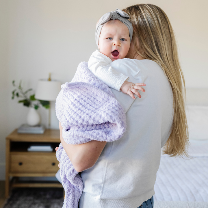 WAFFLE KNIT RECEIVING BLANKETS: Elm