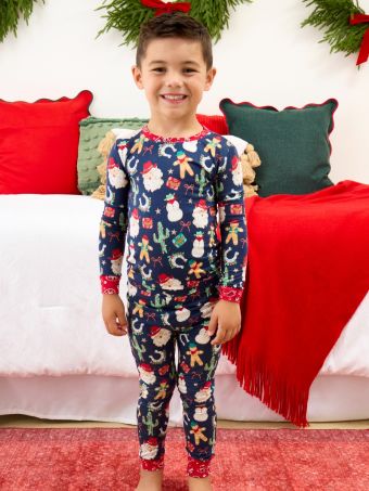 Giddy Up Santa Long Sleeve Pajama Set