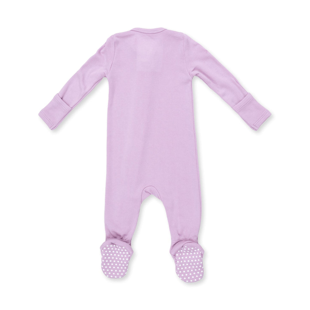 Solid Winsome Orchid Zip Footie