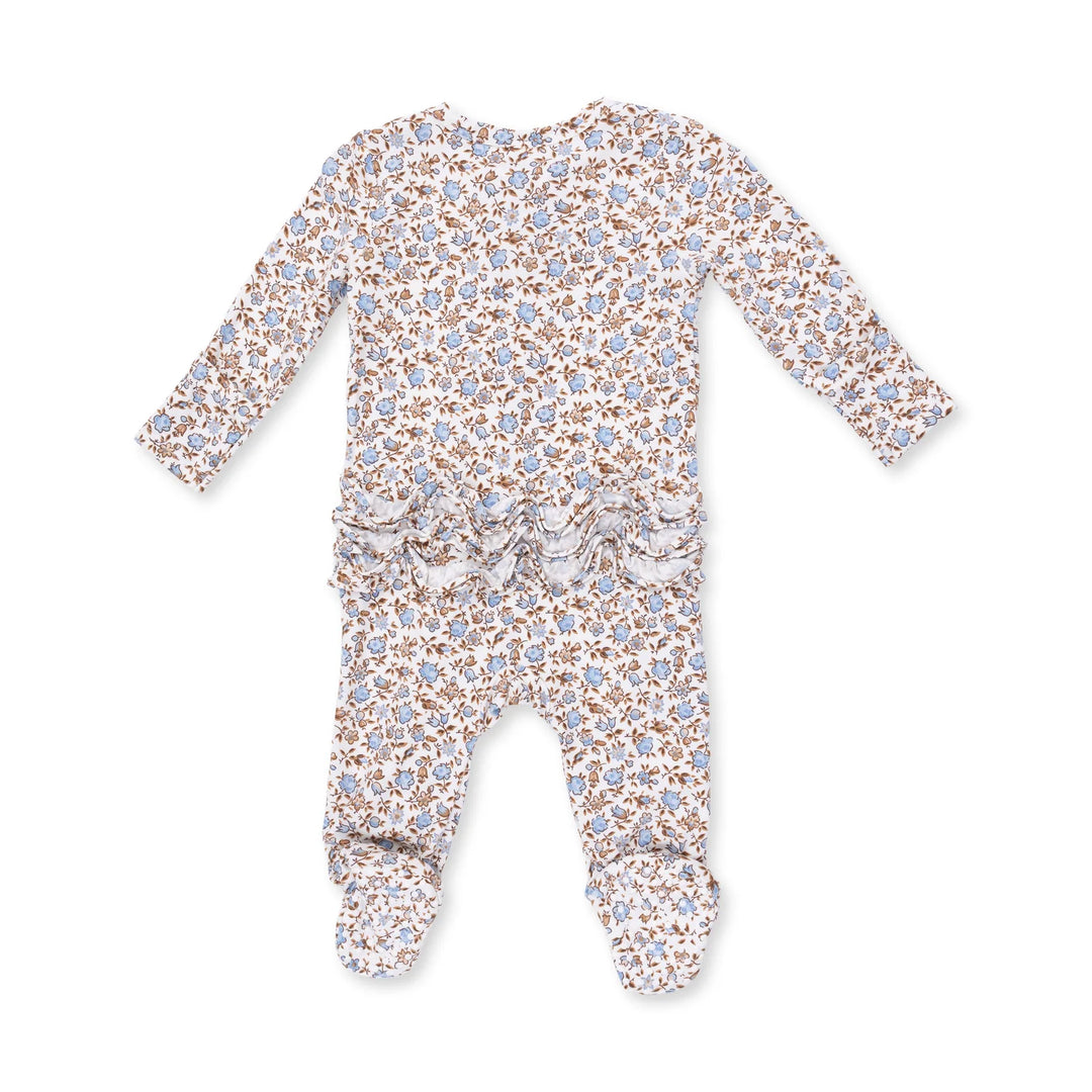 Hazel Floral Zip Footie
