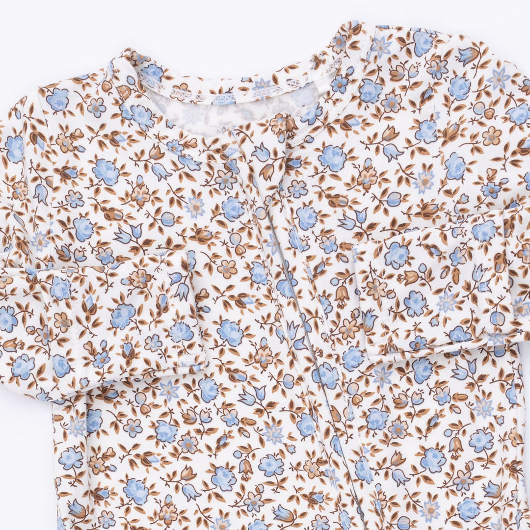 Hazel Floral Zip Footie