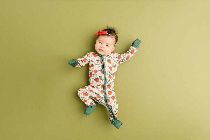 Vintage Strawberry Bamboo Convertible Sleeper