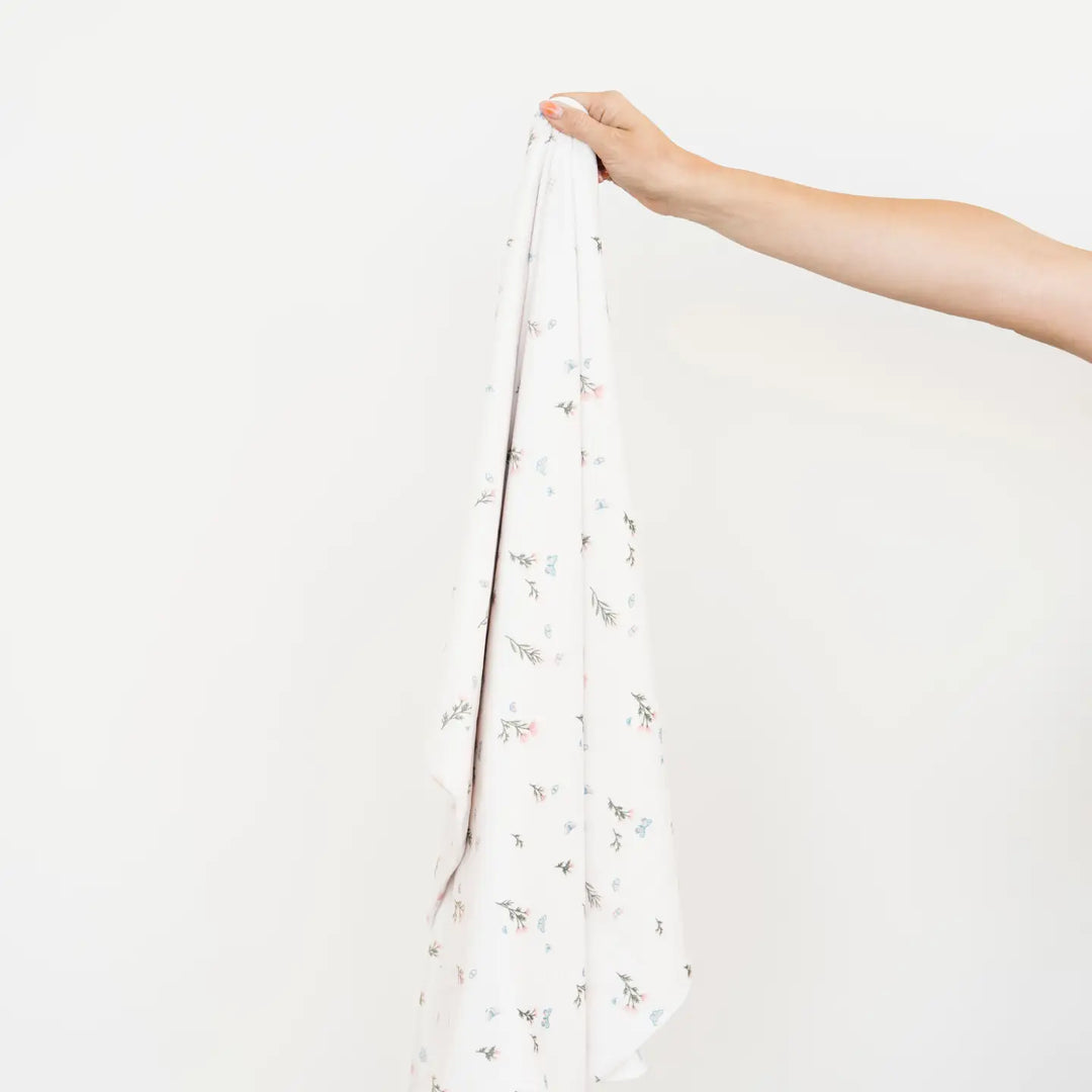 Minky Stretch Mini Blanket- secret garden