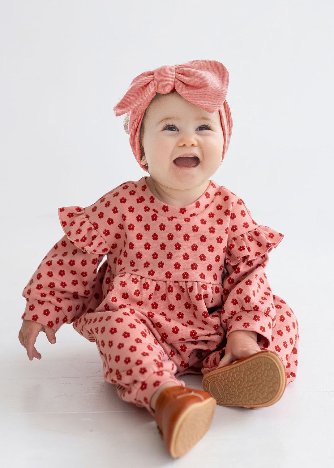 Pink Poppy Daisy Romper